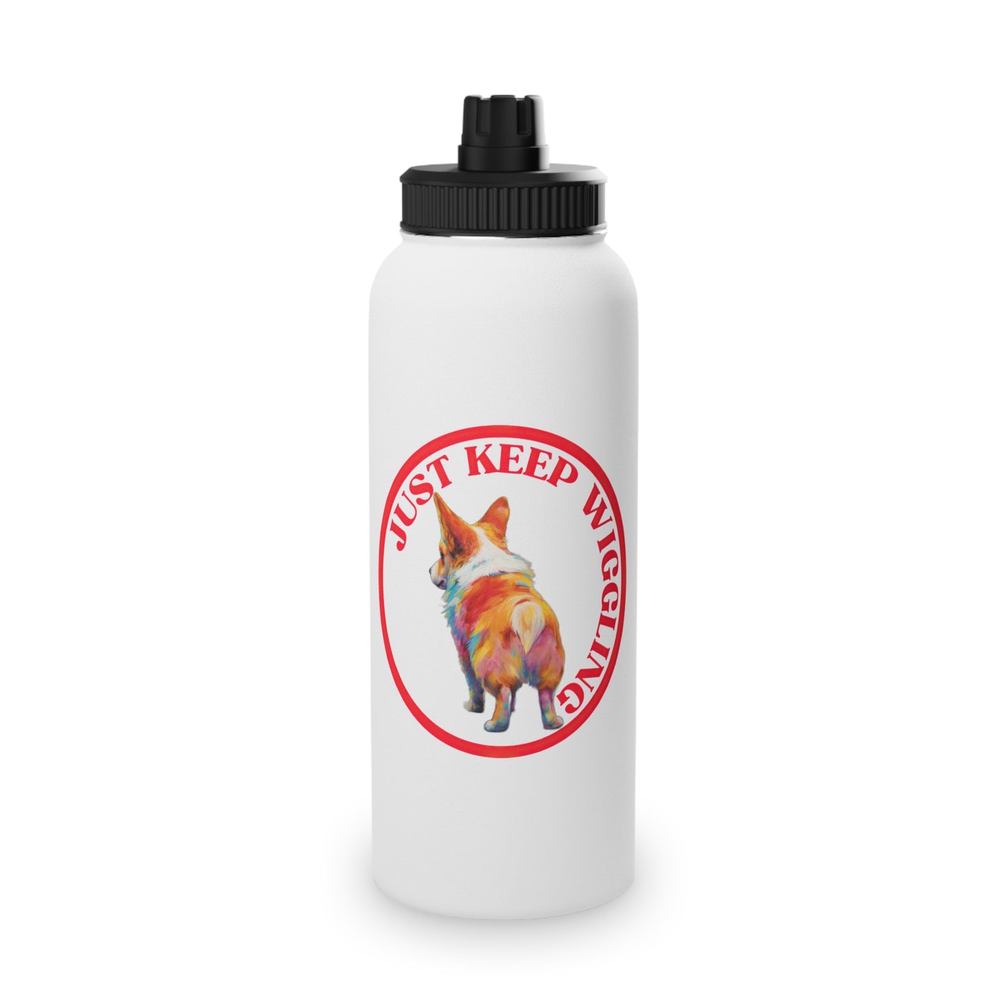 Just Keep Wiggling - Water Bottle with Sport Lid
