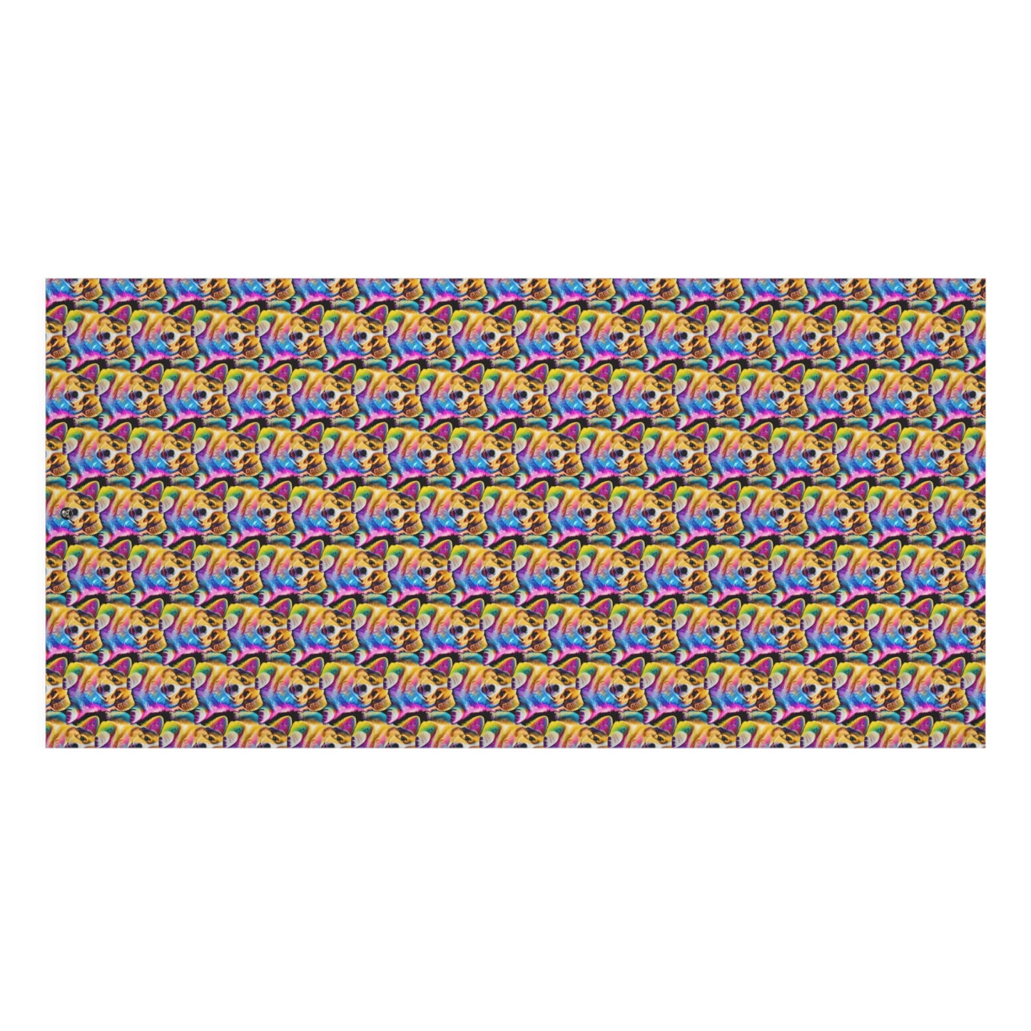 Colorful Corgi Mosaic - Bath Towel
