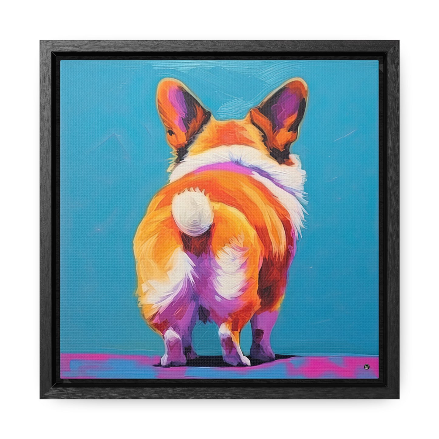 Corgi Butt - Framed on Canvas