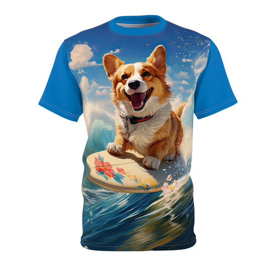 Cowabunga Corgi Unisex Bold Tee