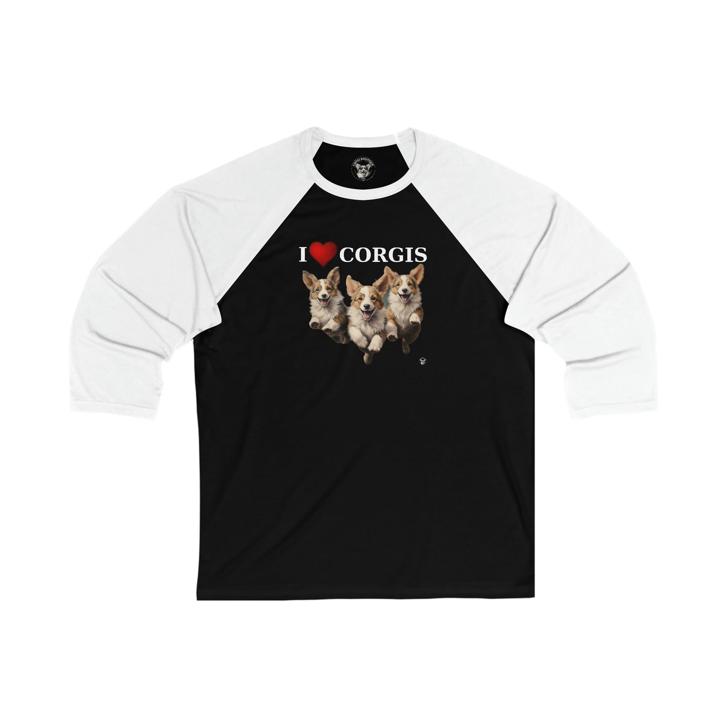 I Heart Corgis - Baseball Shirt
