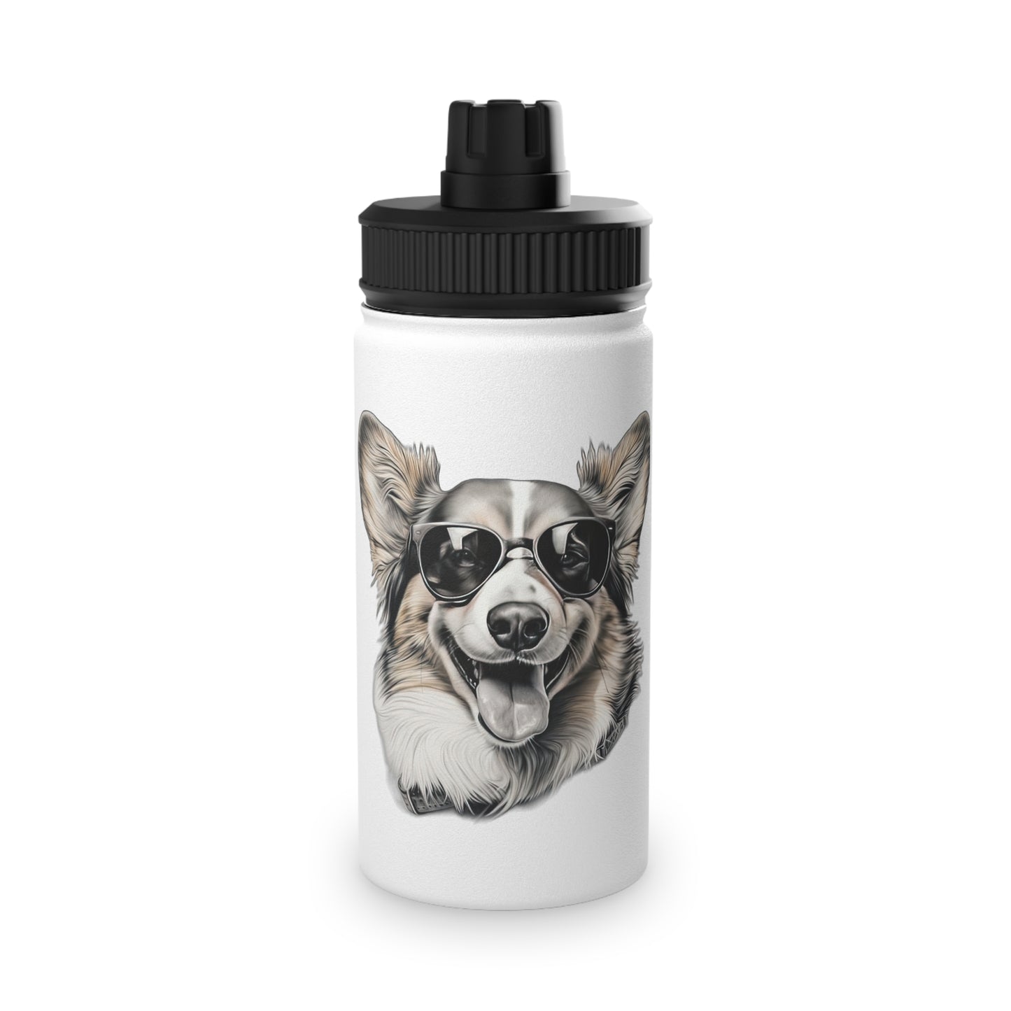 Corgi Cool - Water Bottle with Sport Lid