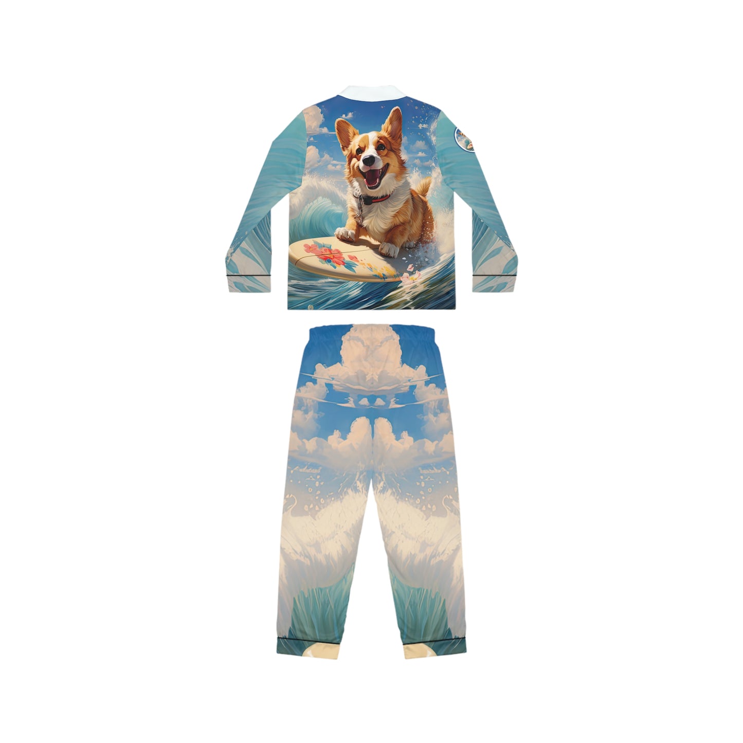 Cowabunga Corgi Silky Pajamas