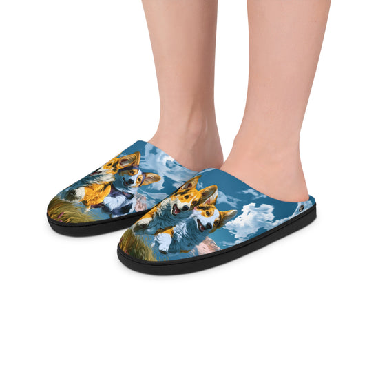 Corgi Racers Men's Slippers