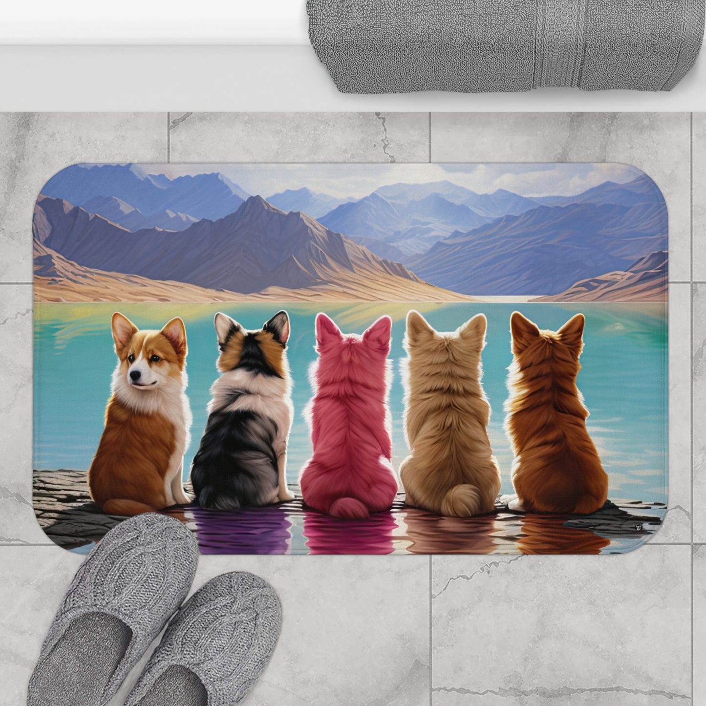 Corgi Lake - Bath Mat