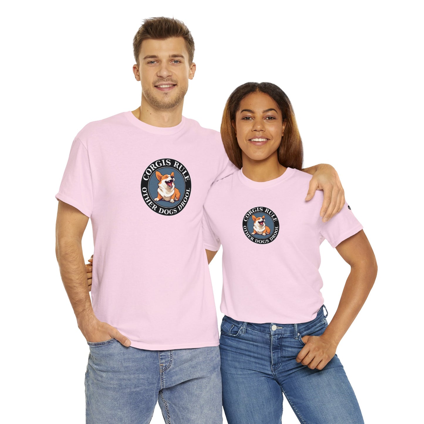 Corgis Rule...Other Dogs Drool - Unisex Heavy Cotton Tee