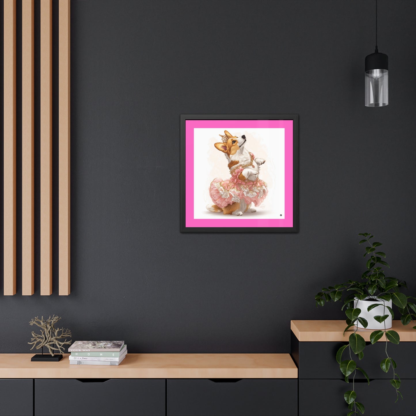 Princess Corgi Framed Print