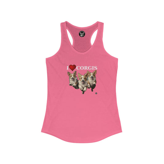 I Heart Corgis - Racerback Tank