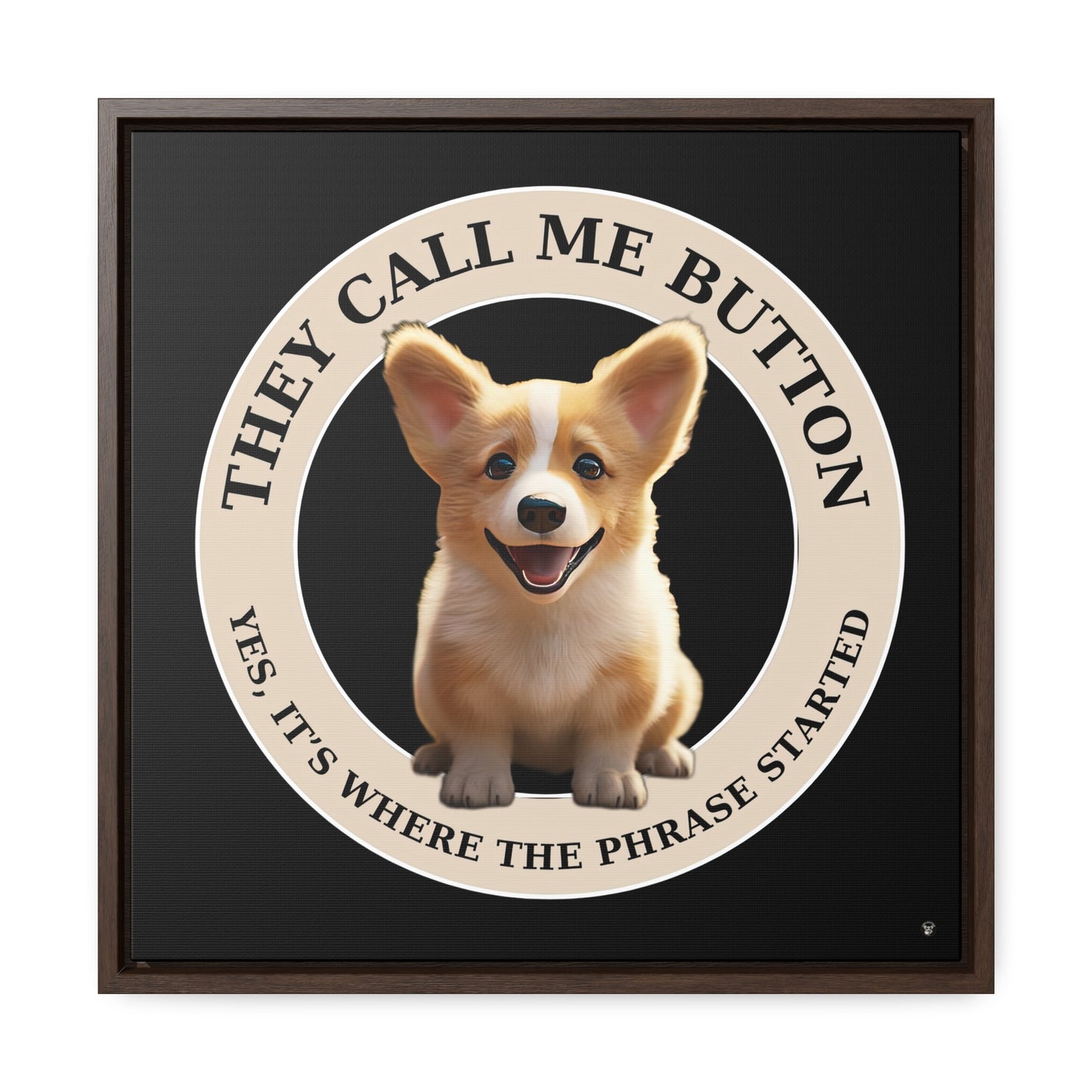 Cute as a Button - Framed on Canvas