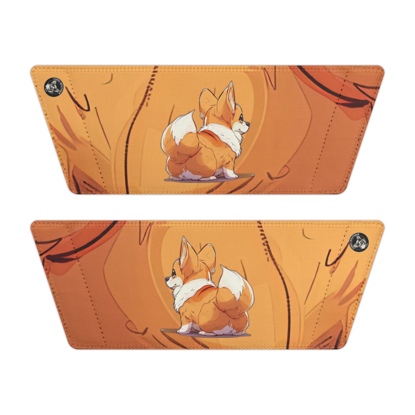 Cutie Patootie Corgi Autumn Orange Women's Slide Sandals - Casual Pool & Beach Slides