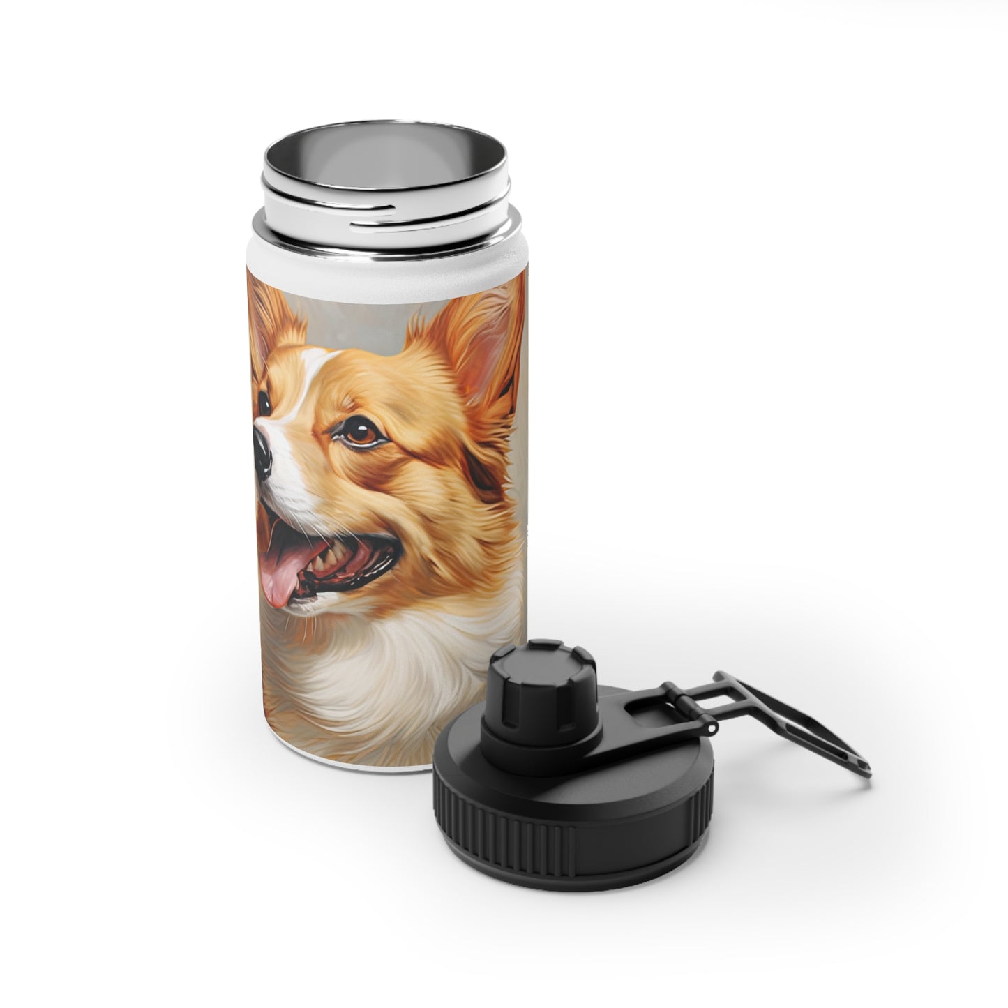 Pembroke Portrait - Water Bottle with Sport Lid