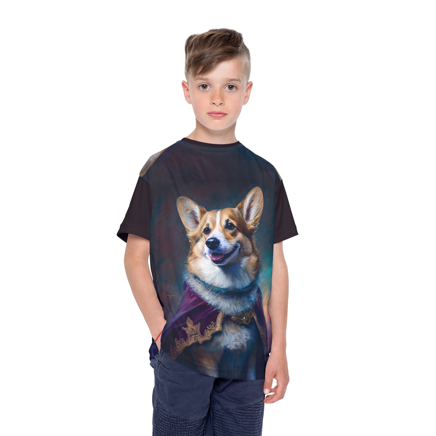 Corgi Royalty Kid's Sports Tee