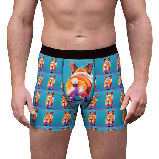 Corgi Butt Boxer Briefs in Blue