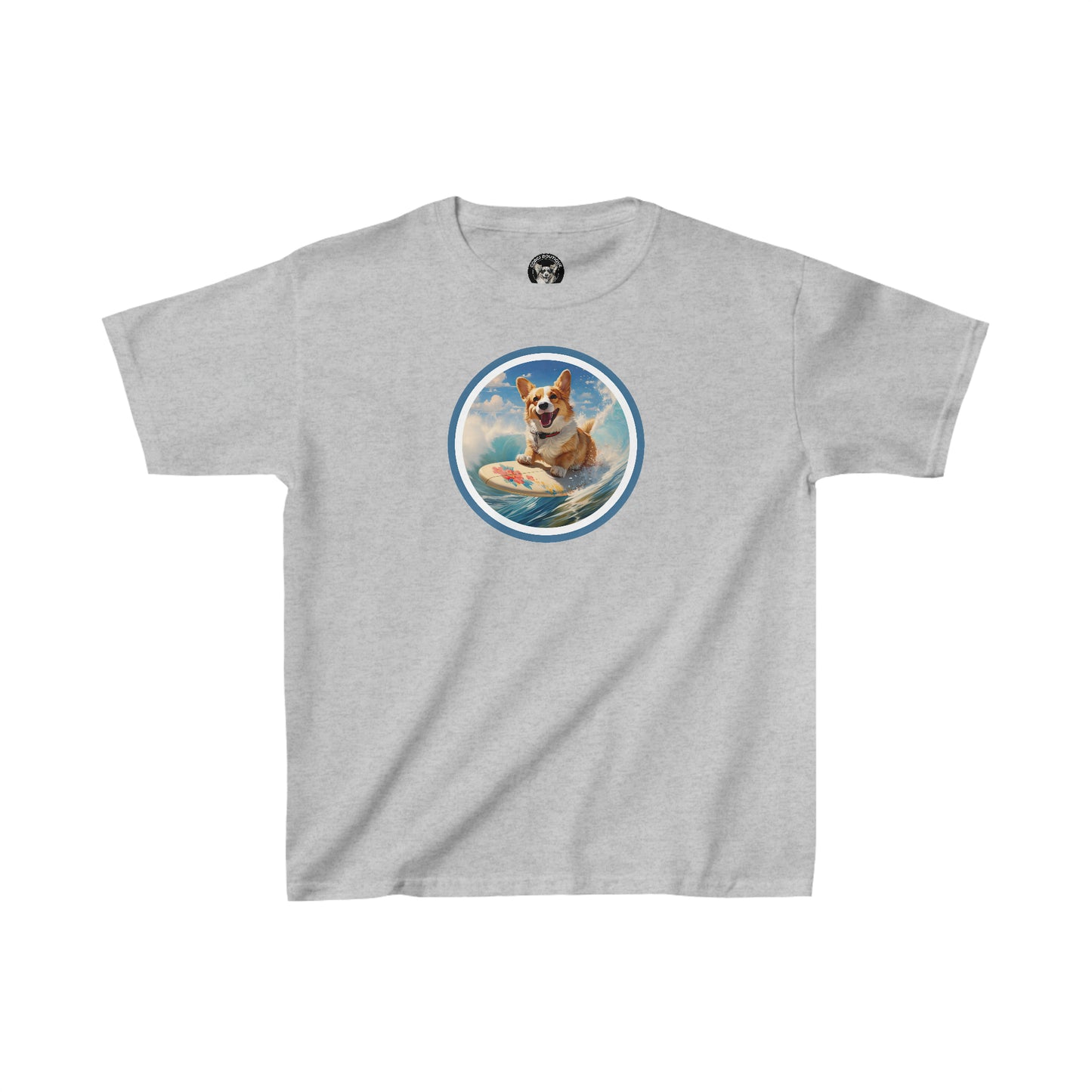 Cowabunga Corgi - Kids Heavy Cotton Tee