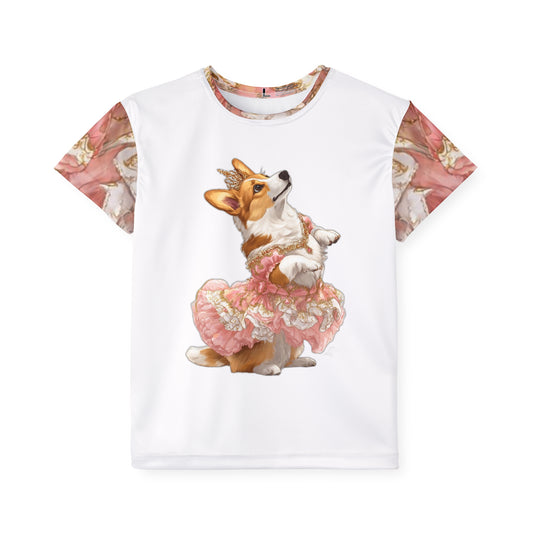 Princess Corgi Kid's Sports Tee