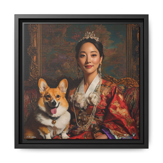 Corgi Queen on Canvas