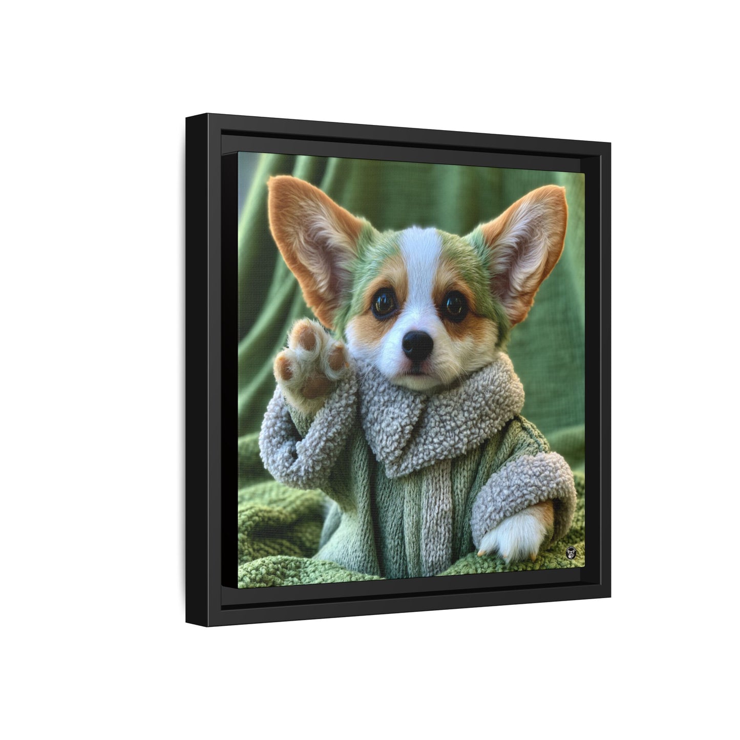 Grogu the Corgi on Canvas