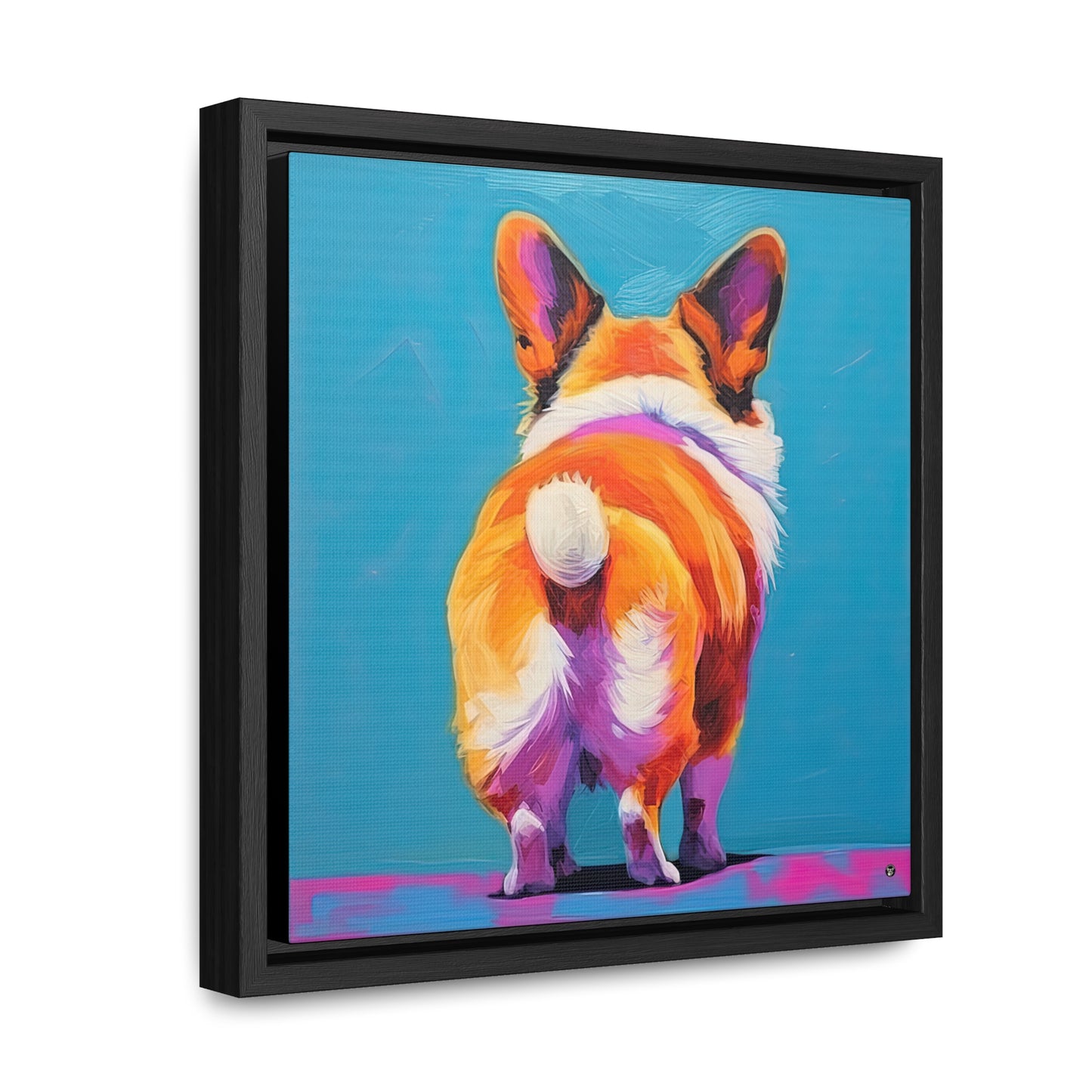 Corgi Butt - Framed on Canvas