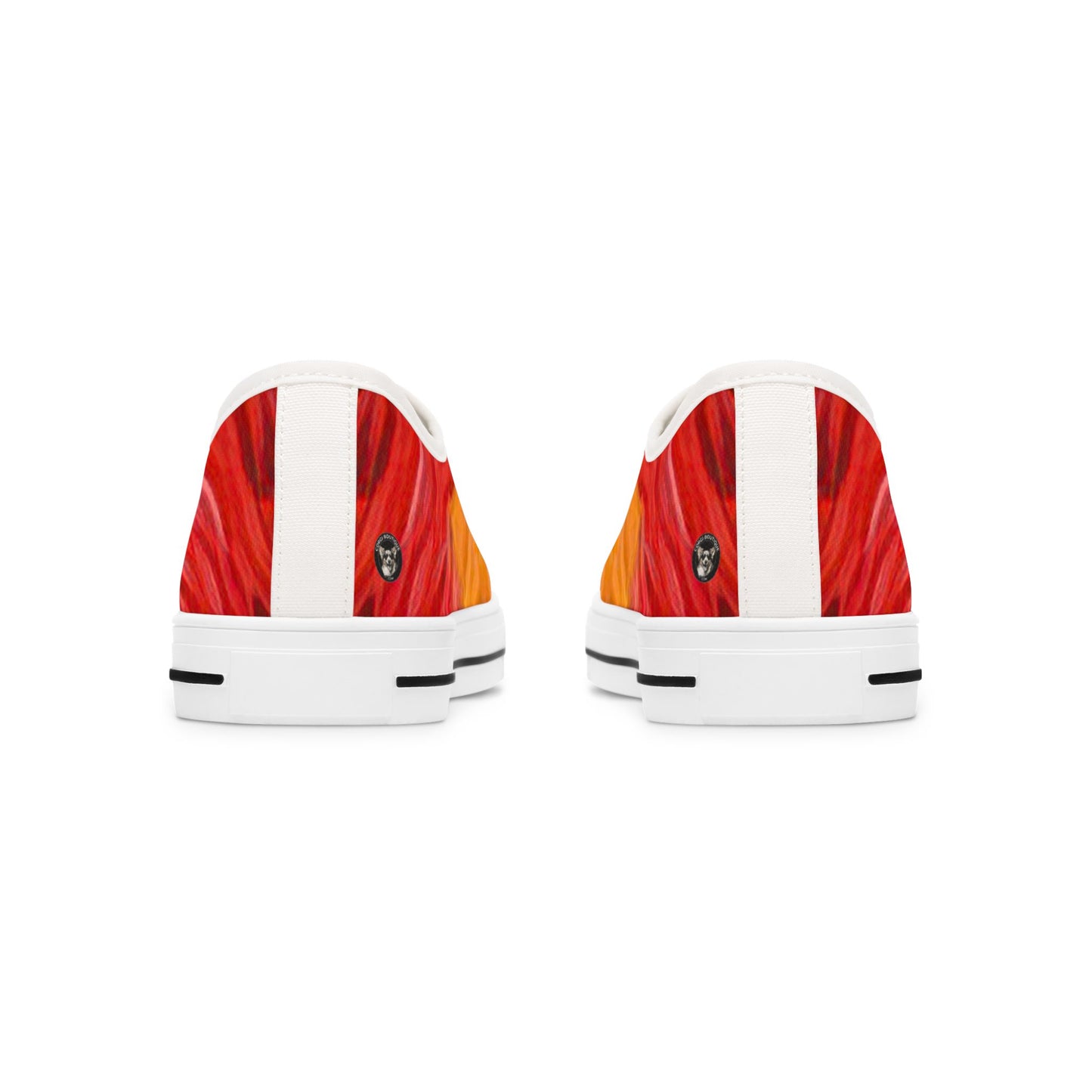 Peekaboo Corgi Vibrant Artistic Women's Low Top Casual Canvas Sneakers