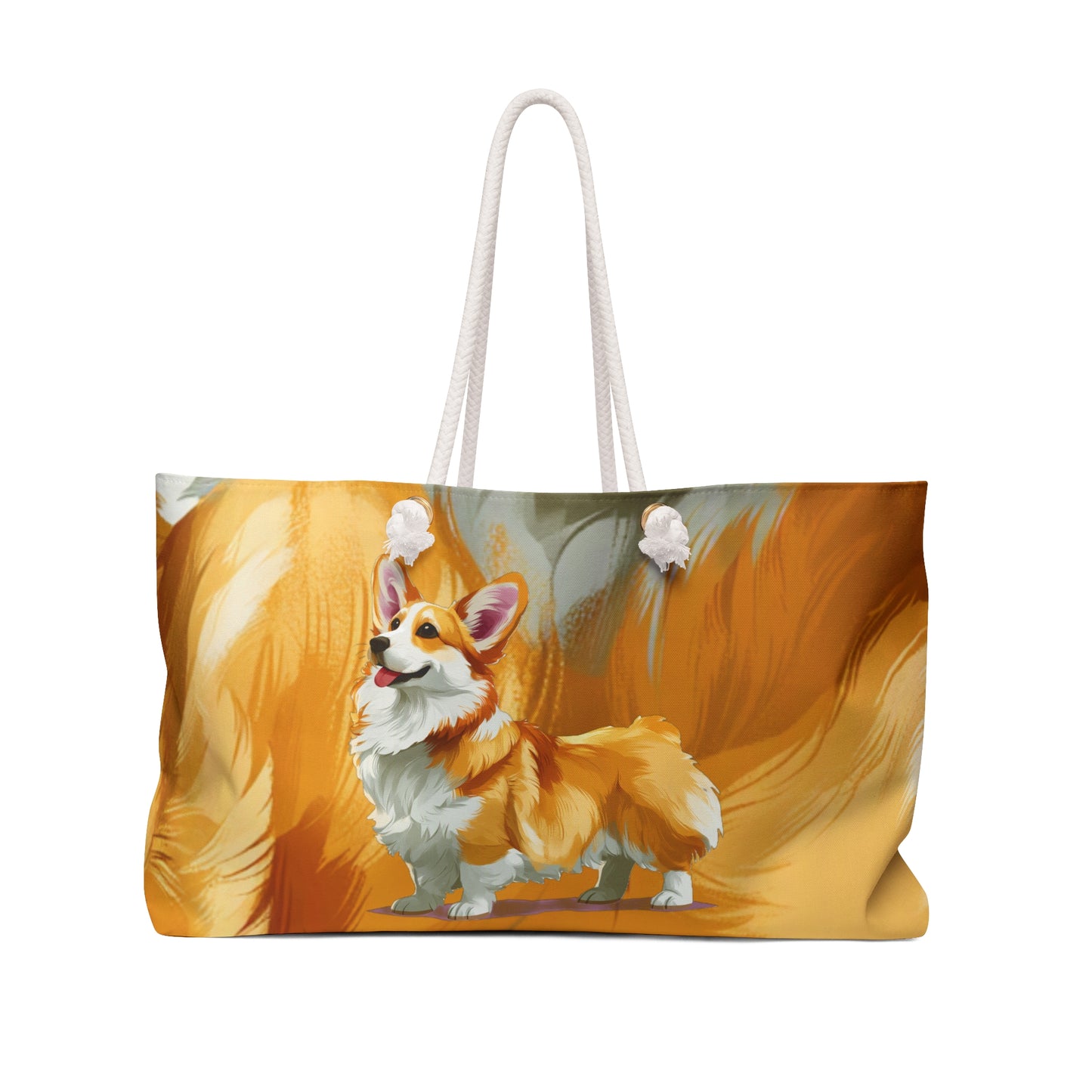 Classic Queen's Corgi Painting Weekender Beach Bag – Artistic Travel Tote