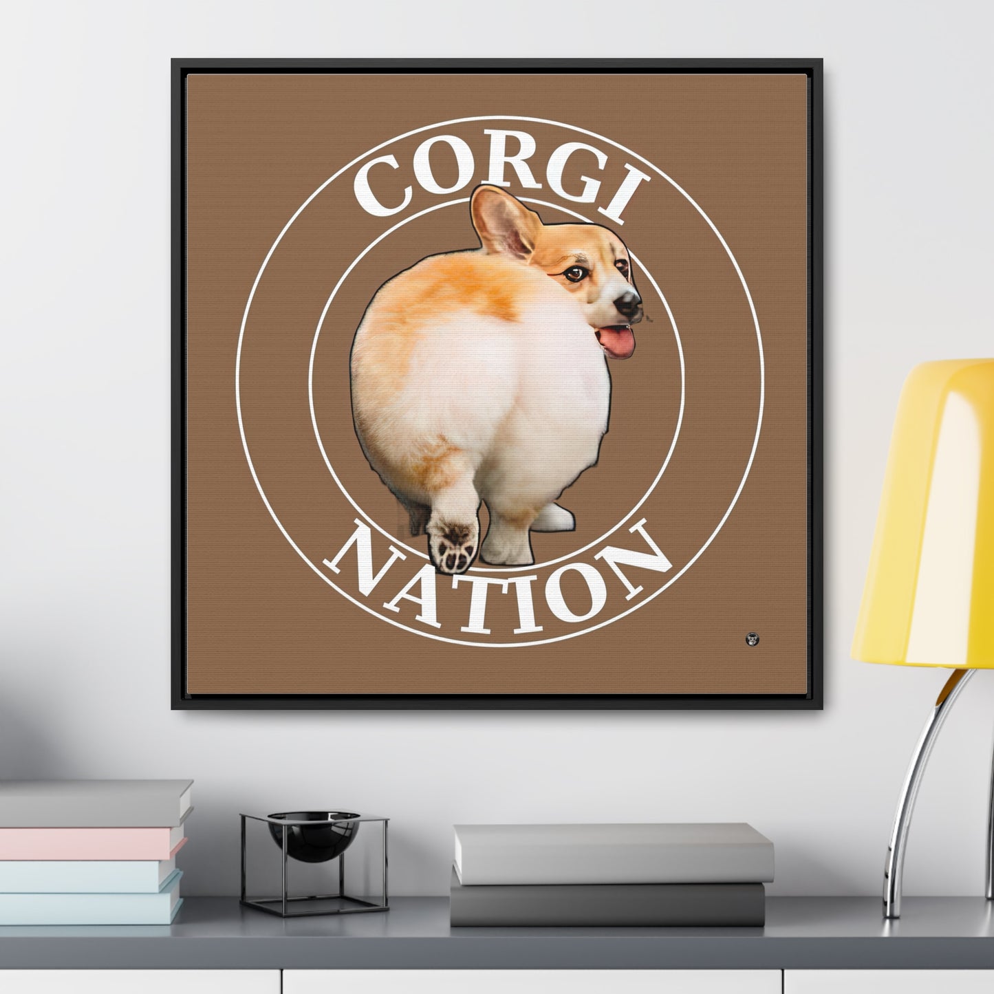Corgi Nation - Framed on Canvas