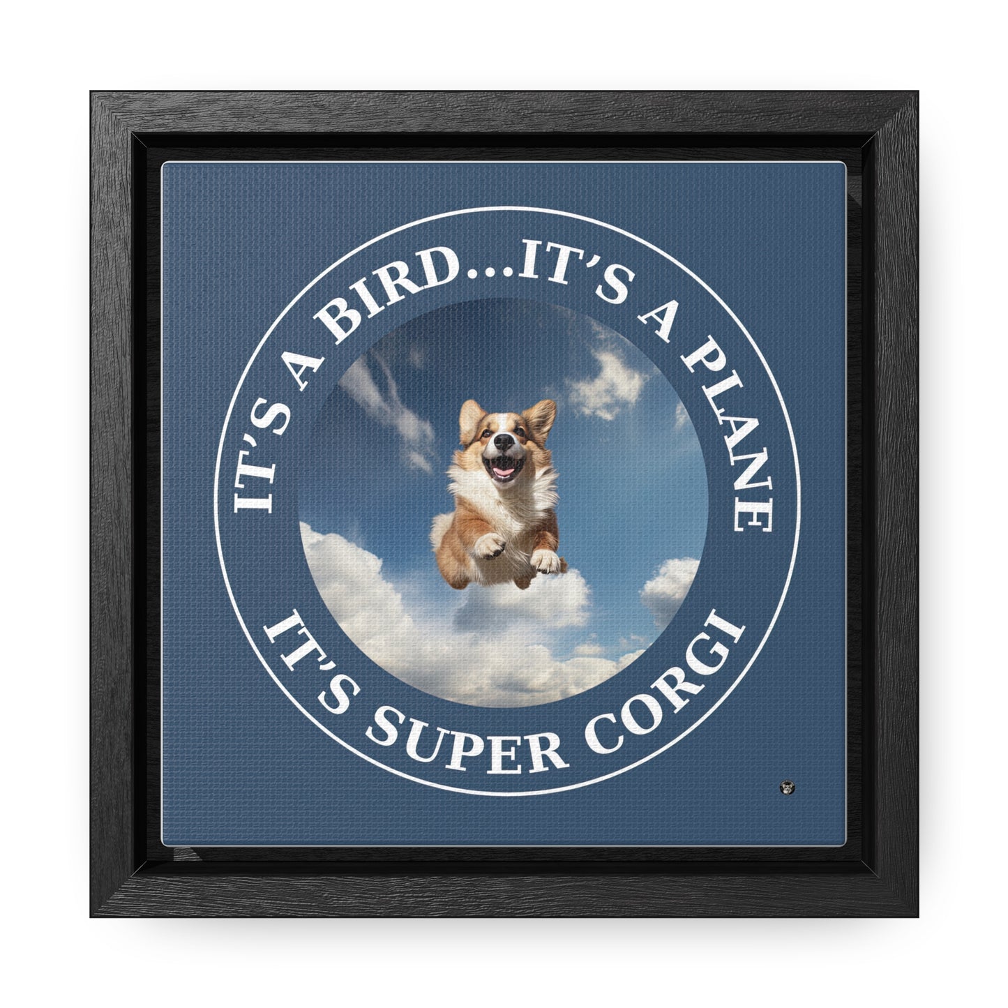 Super Corgi - Framed on Canvas