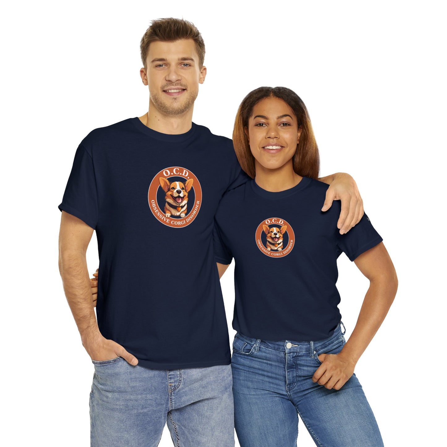 O.C.D. Obsessive Corgi Disorder - Unisex Heavy Cotton Tee