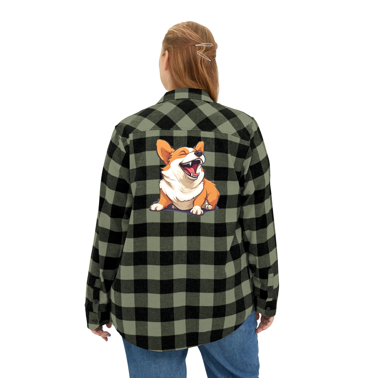 Comical Corgi - Flannel Shirt