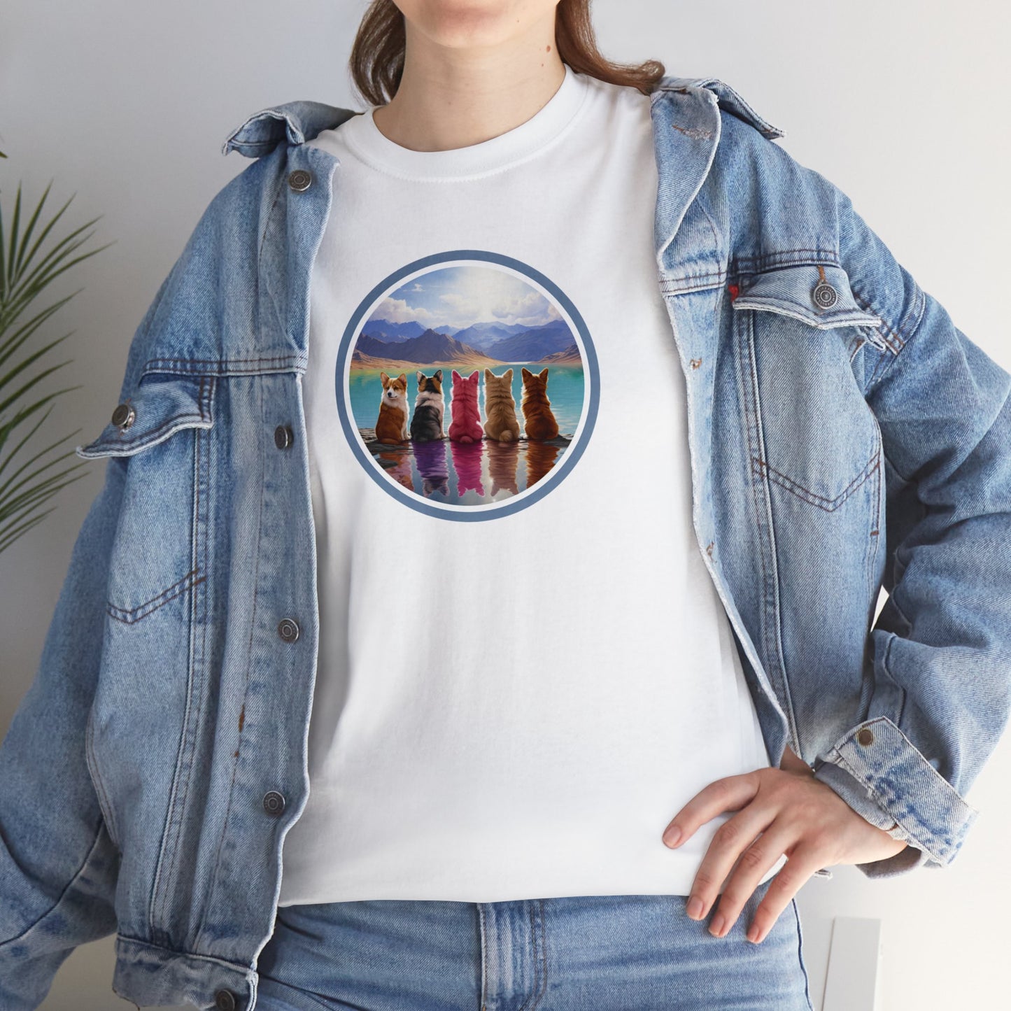 Corgi Lake - Unisex Heavy Cotton Tee