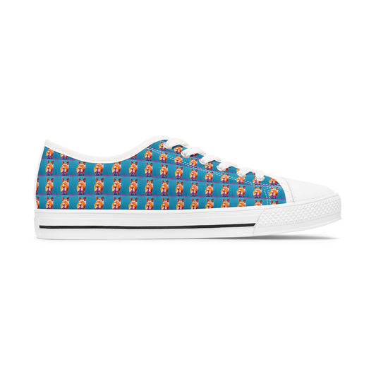 Corgi Butt Mosaic Pattern Women's Low Top Casual Canvas Sneakers