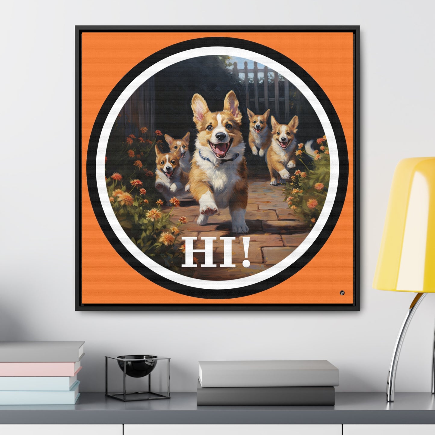 Hi! - Framed on Canvas