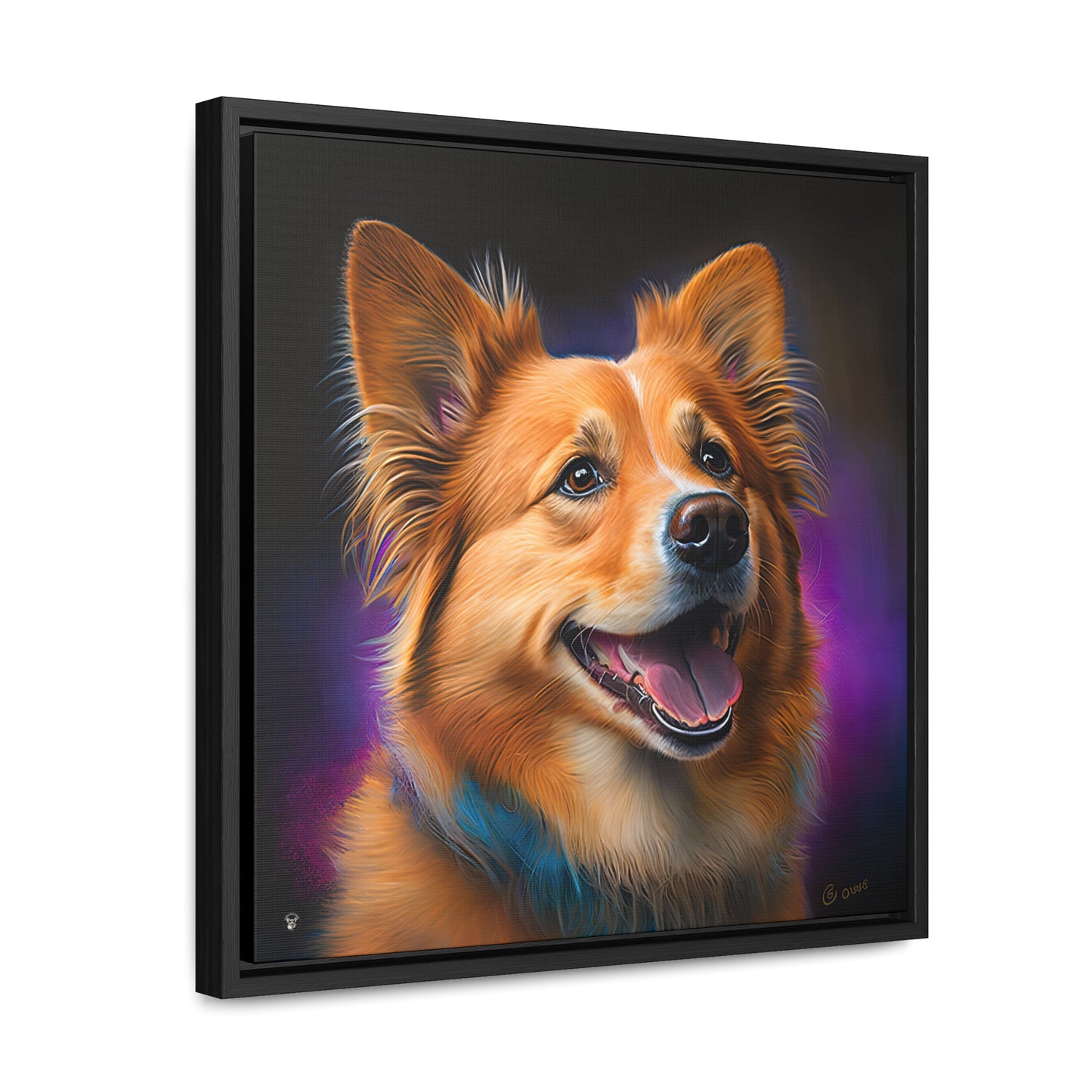 Golden Corgi - Framed on Canvas