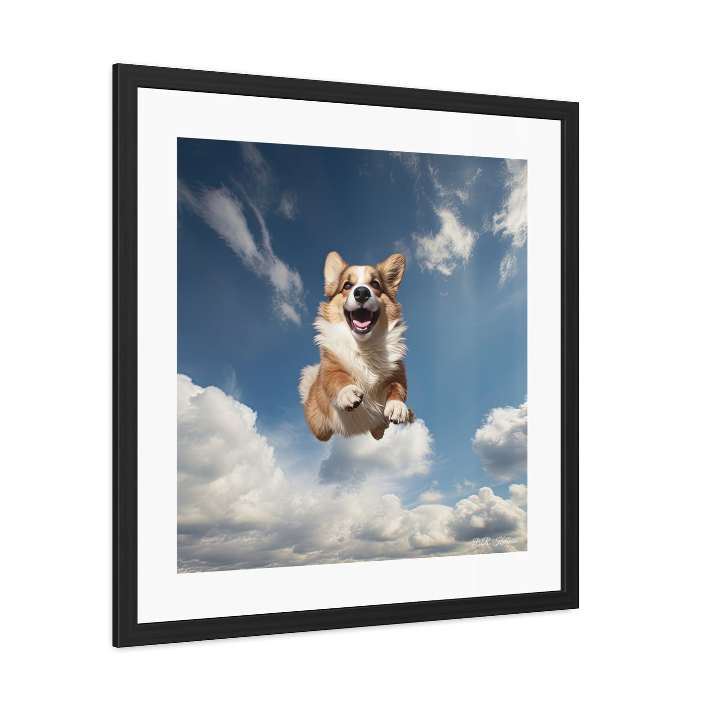 Super Corgi, impression encadrée