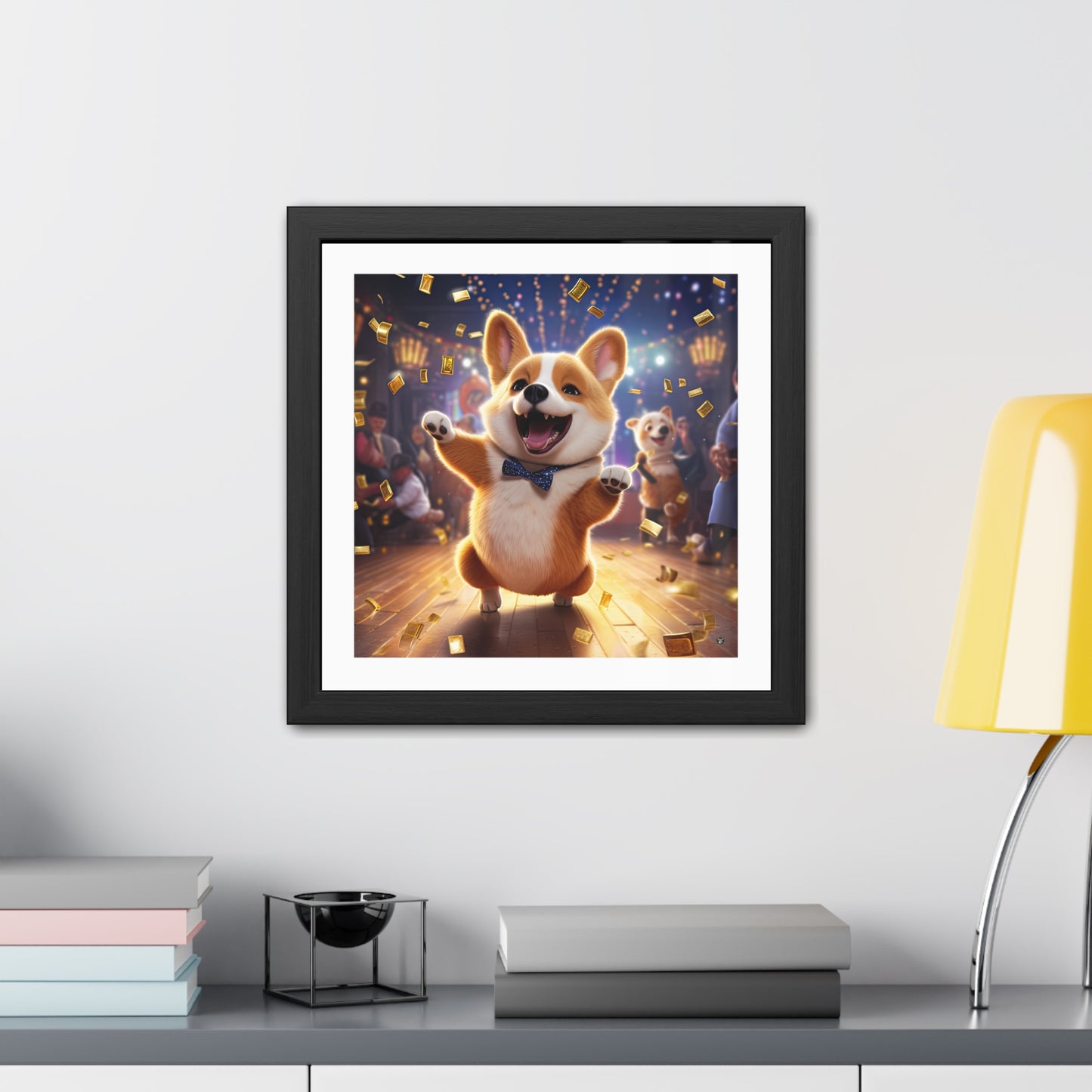 Boogaloo Corgi - Framed Print