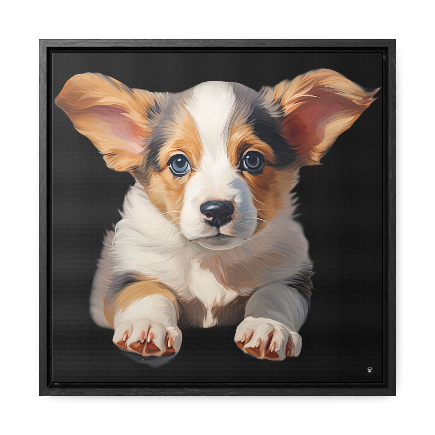 Puppy Portrait - Framed on Canvas