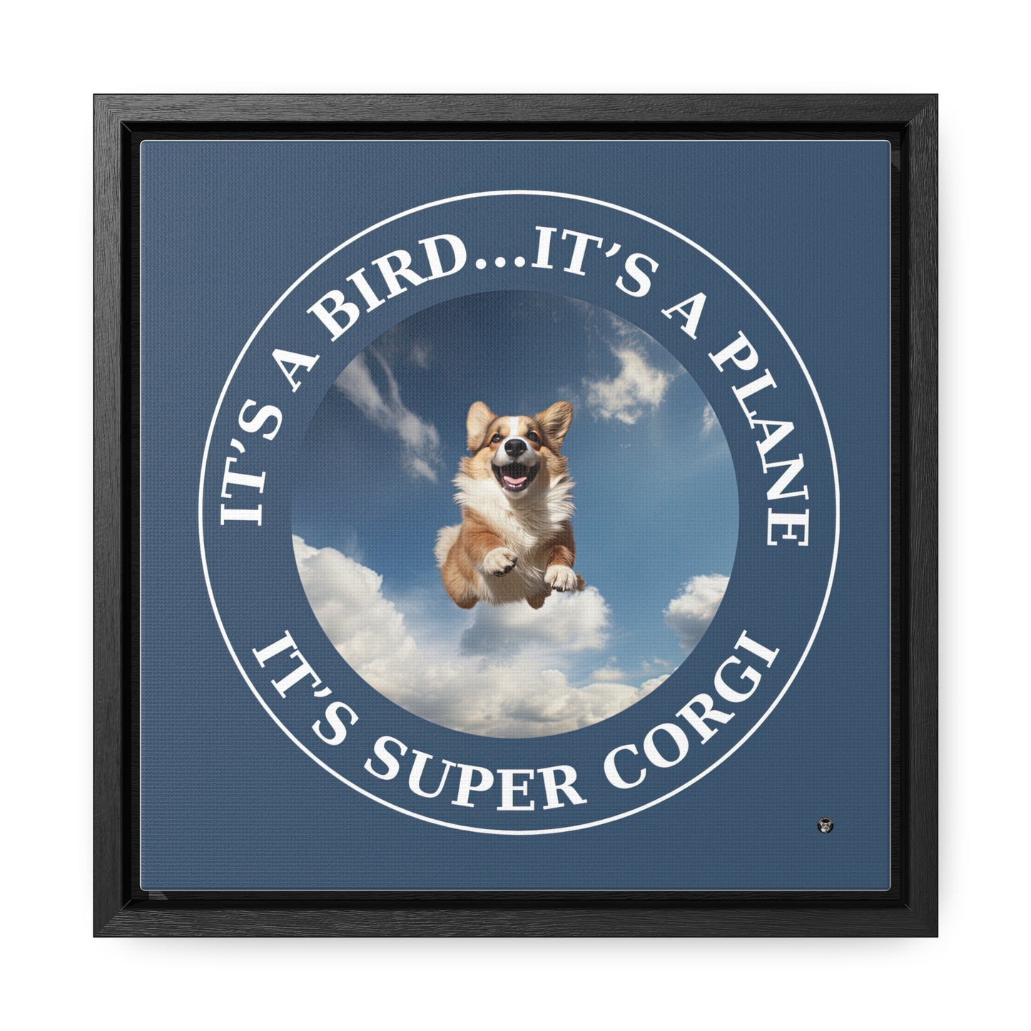 Super Corgi - Framed on Canvas