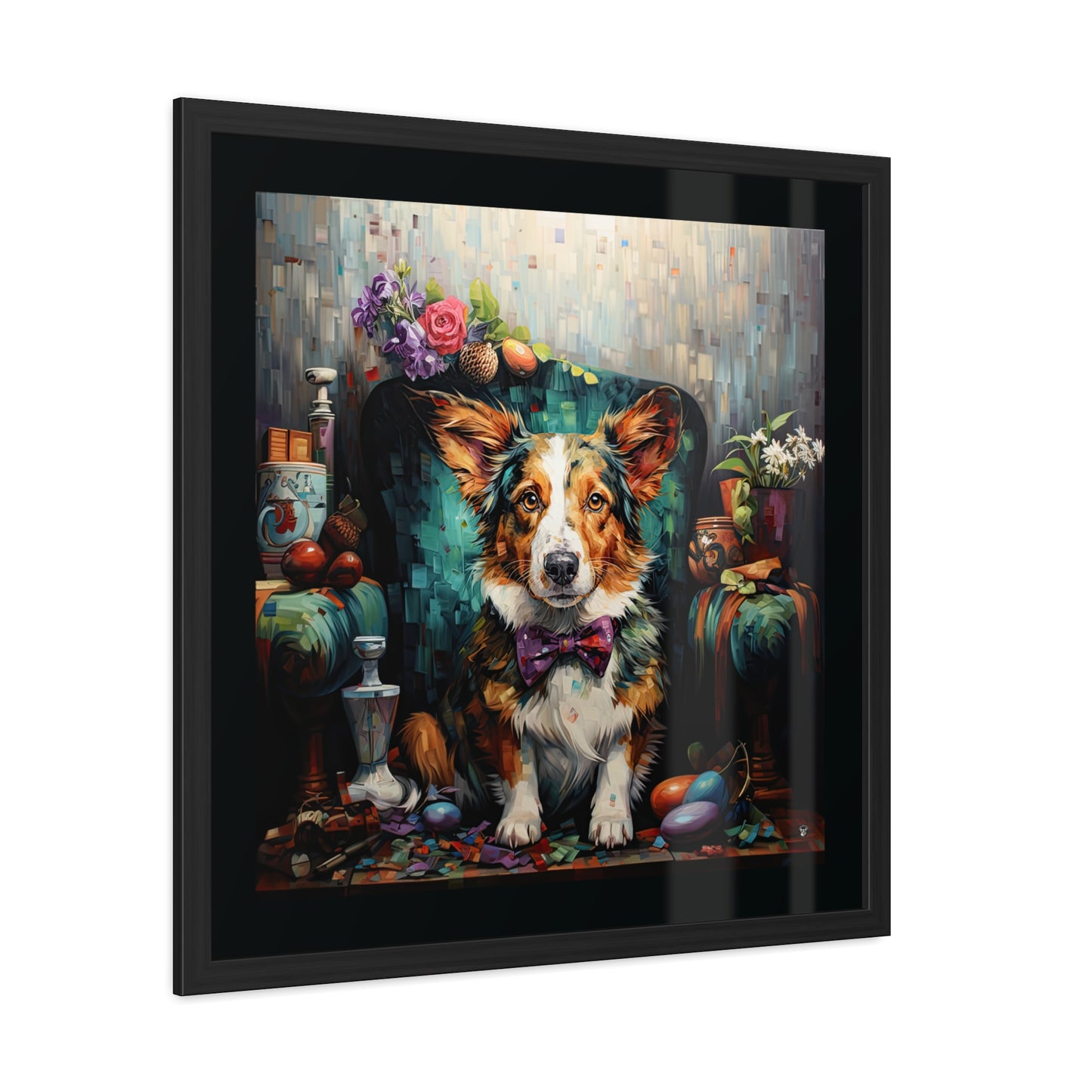 Impression encadrée de Corgi élégant