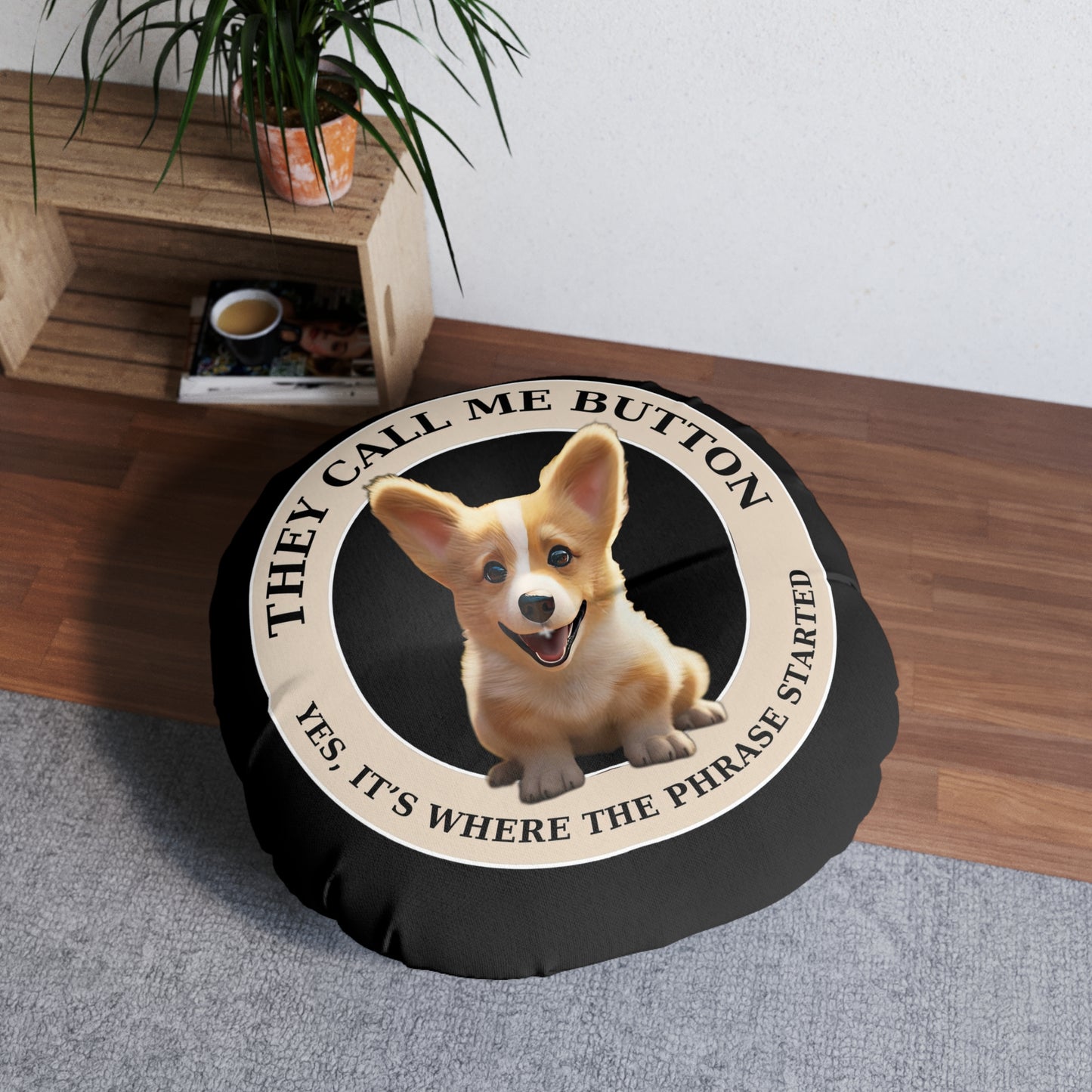 Cute as a Button - Floor Pillow