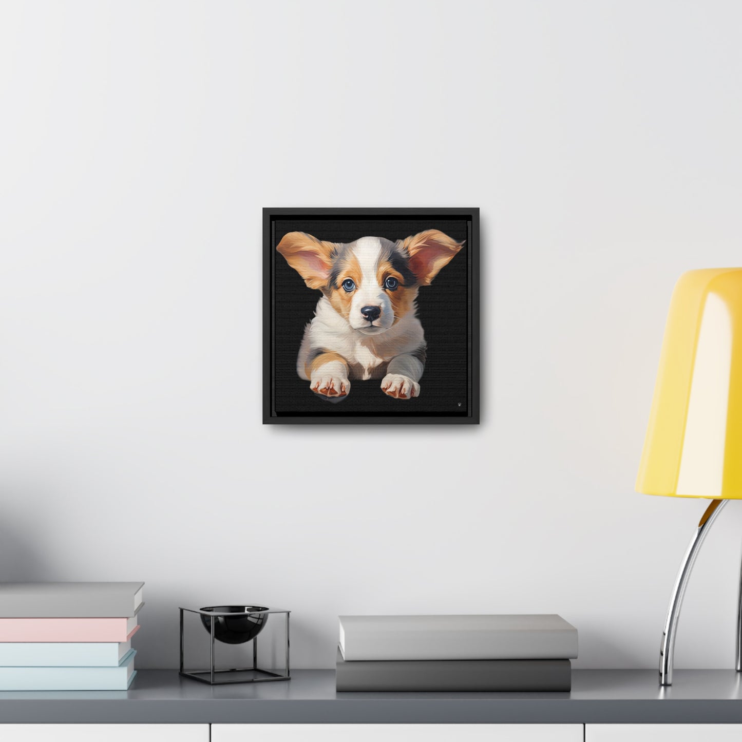 Puppy Portrait - Framed on Canvas