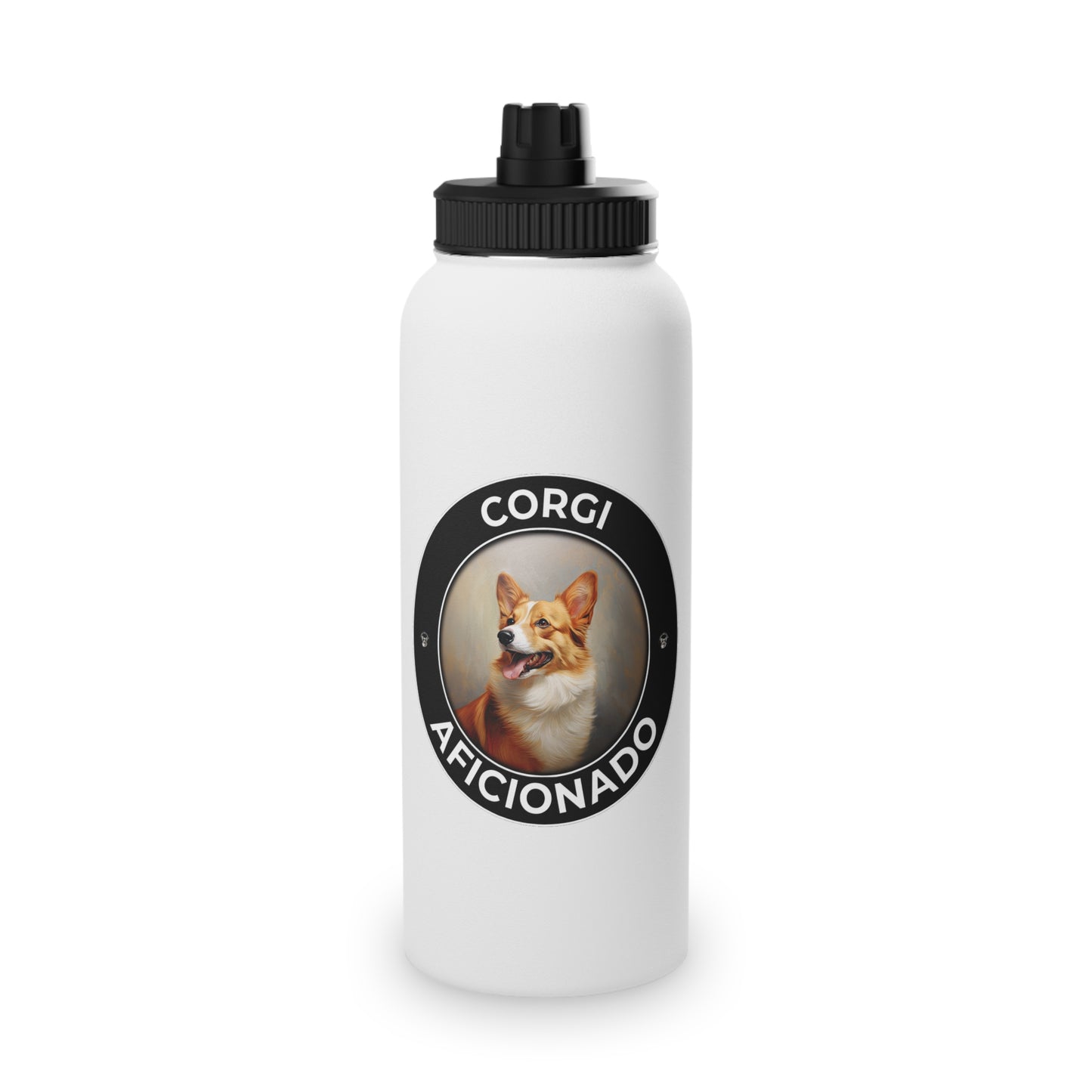 Corgi Aficionado - Water Bottle with Sport Lid