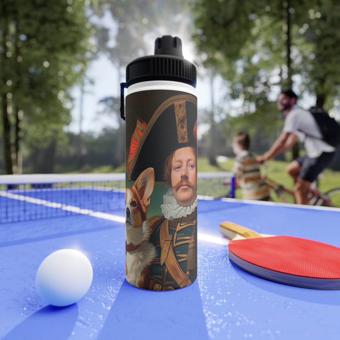 First Royal Corgi - Water Bottle with Sport Lid