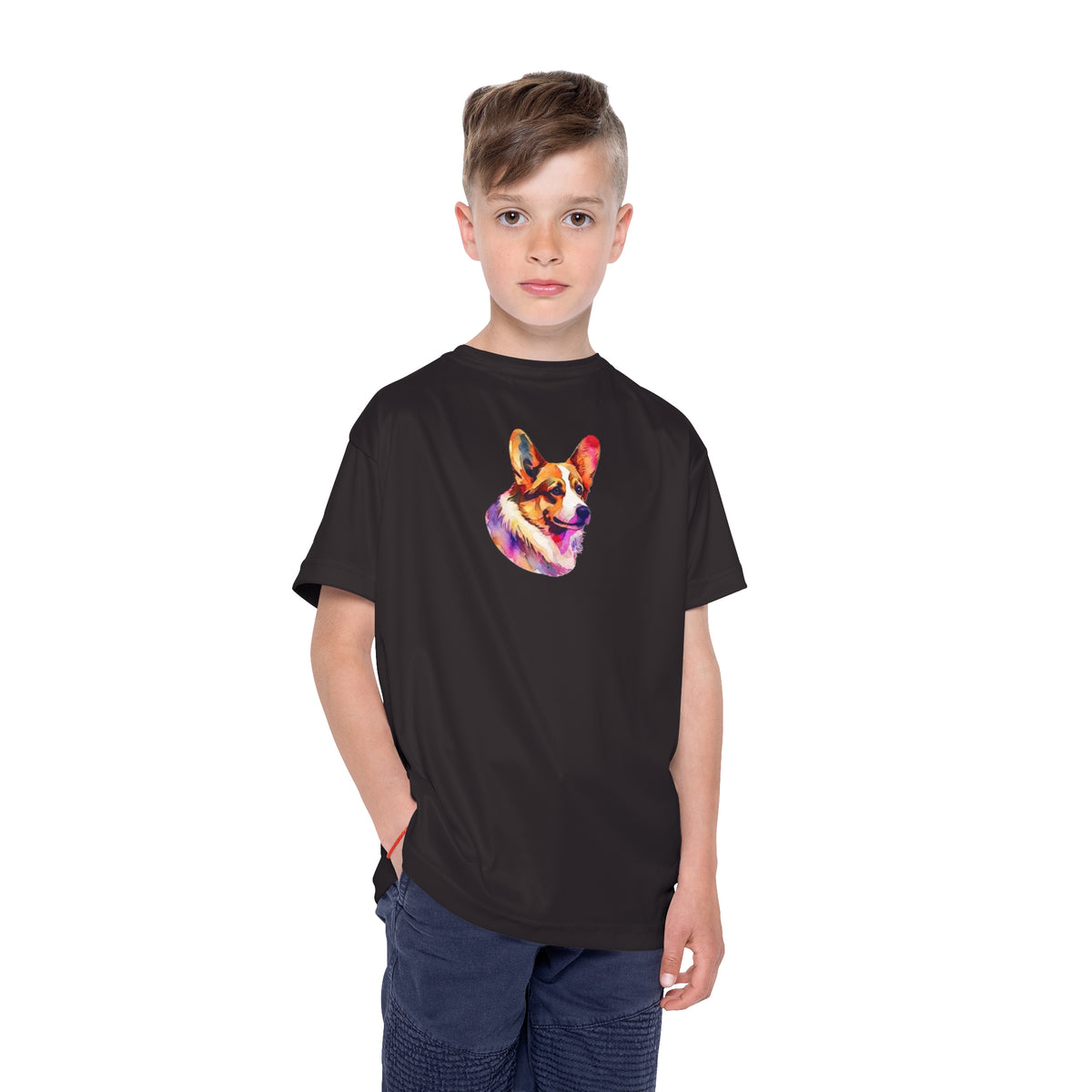 Motley Corgi Kid's Black Sports Tee
