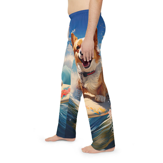 Cowabunga Corgi Men's Pajama Pants