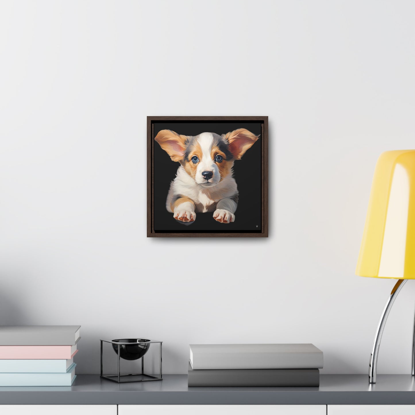 Puppy Portrait - Framed on Canvas