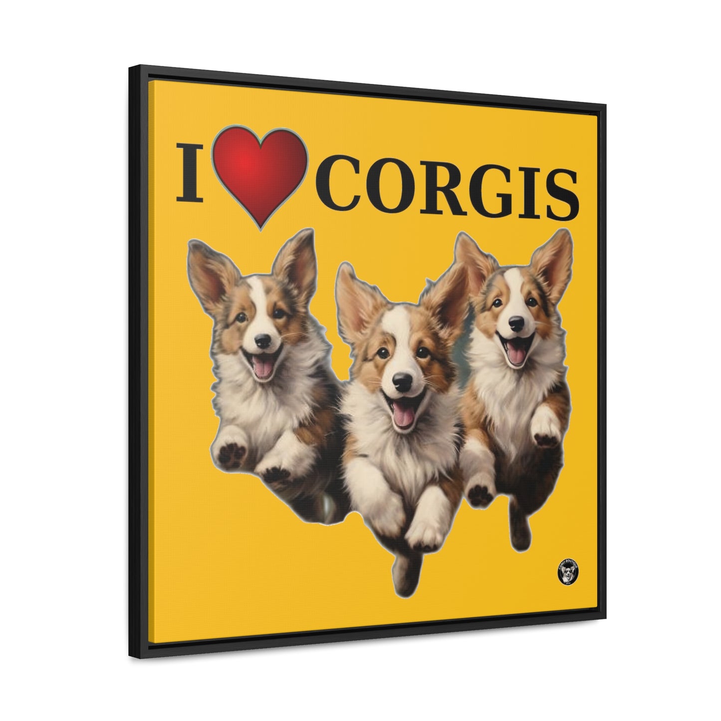 I Heart Corgis - Framed on Canvas