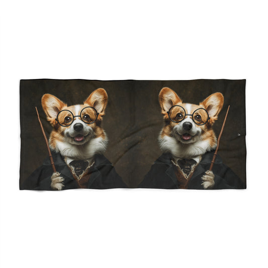 Corgi Potter Beach Towel