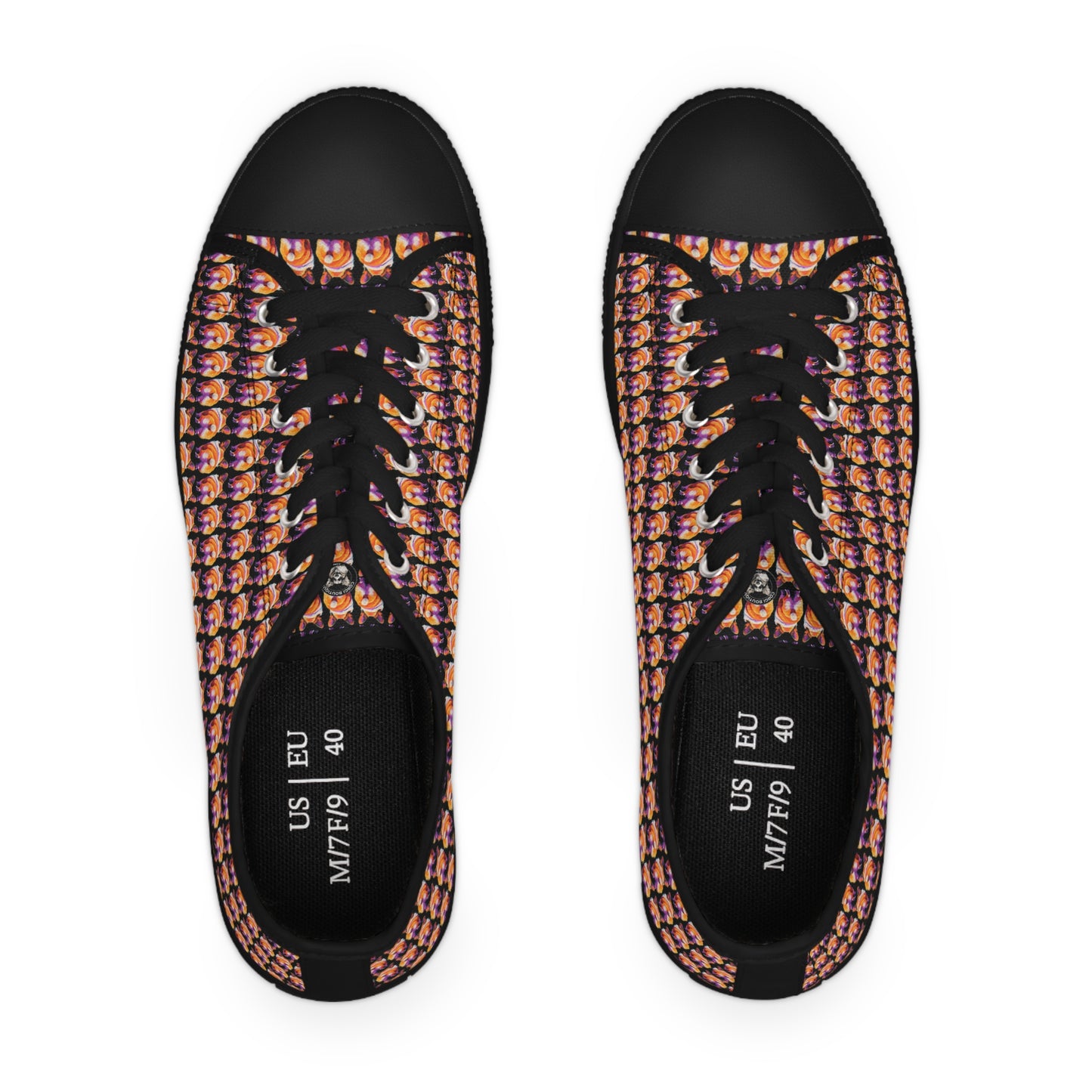 Corgi Butt Mosaic - Women's Low Top Sneakers