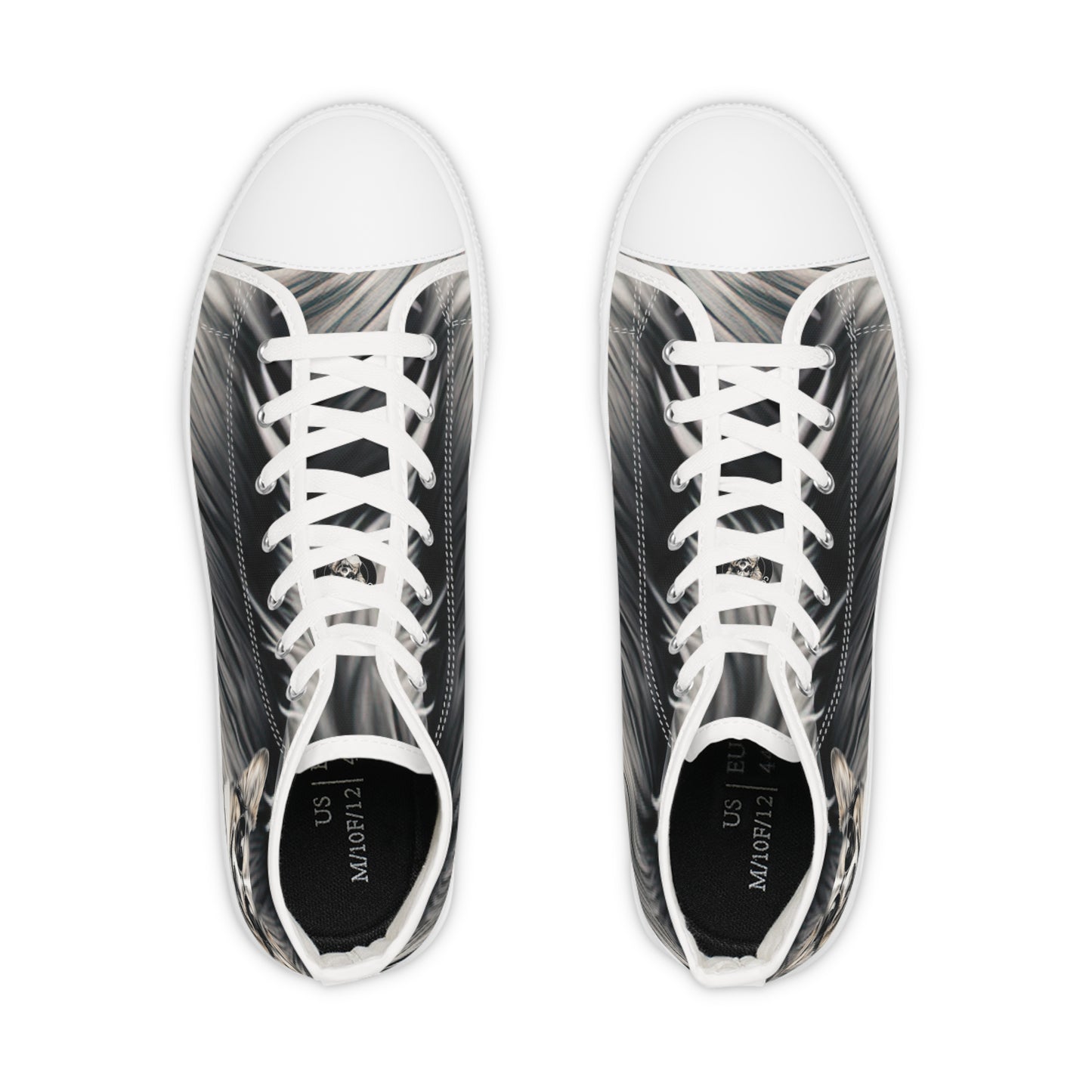 Corgi Cool Portrait in Shades Men's High Top Casual Black & White Canvas Sneakers