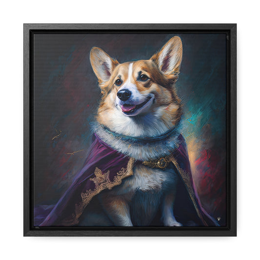 Corgi Royalty - Framed on Canvas