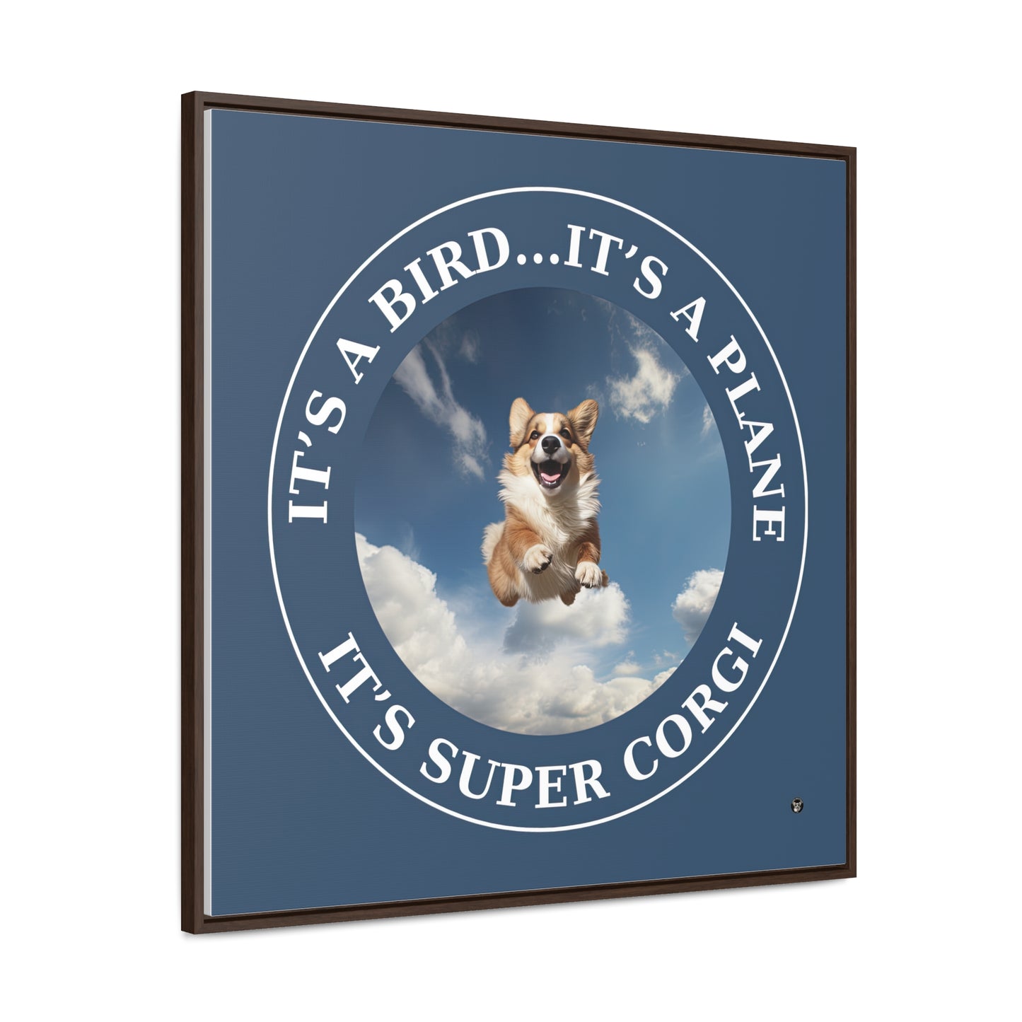 Super Corgi - Framed on Canvas